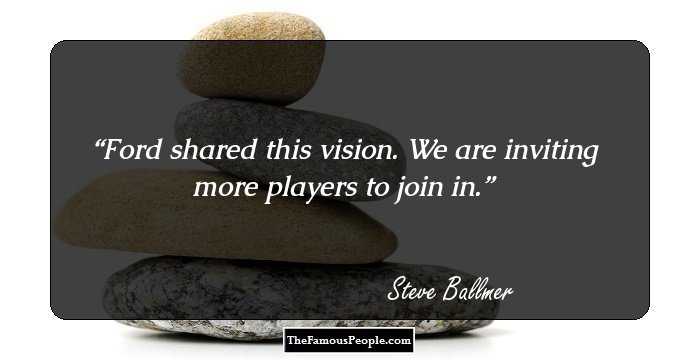 Ford shared this vision. We are inviting more players to join in.