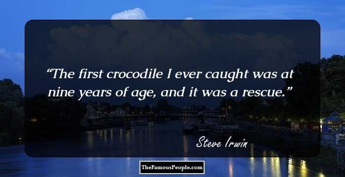 The first crocodile I ever caught was at nine years of age, and it was a rescue.