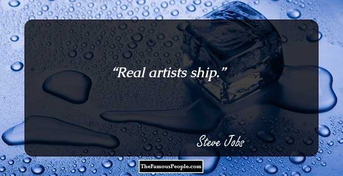 Real artists ship.