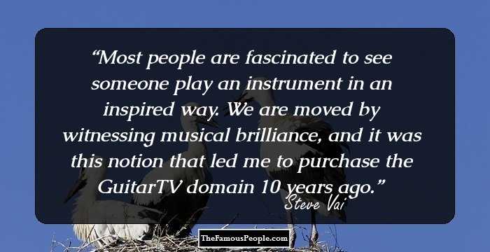 Most people are fascinated to see someone play an instrument in an inspired way. We are moved by witnessing musical brilliance, and it was this notion that led me to purchase the GuitarTV domain 10 years ago.