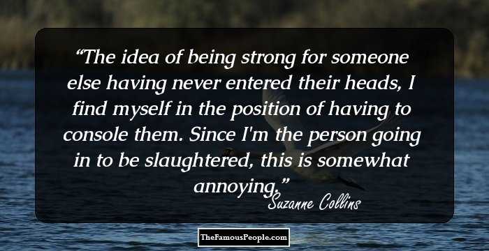 The idea of being strong for someone else having never entered their heads, I find myself in the position of having to console them. Since I'm the person going in to be slaughtered, this is somewhat annoying.
