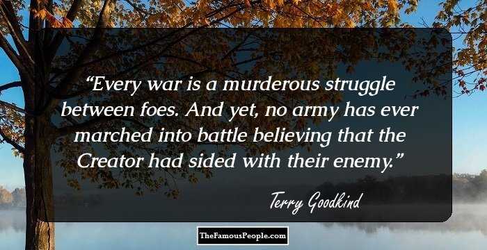 Every war is a murderous struggle between foes. And yet, no army has ever marched into battle believing that the Creator had sided with their enemy.
