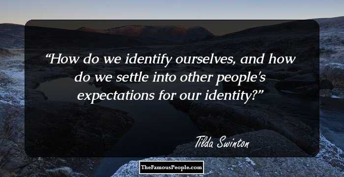 How do we identify ourselves, and how do we settle into other people's expectations for our identity?