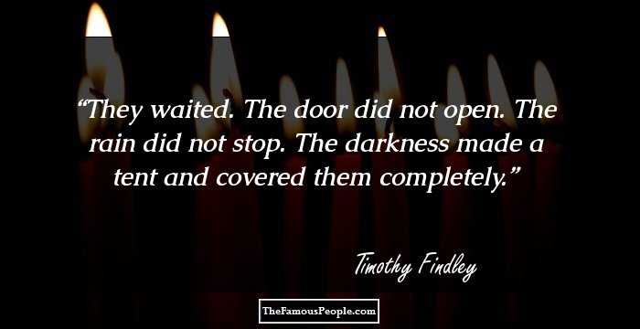 They waited.
The door did not open.
The rain did not stop.
The darkness made a tent and covered them completely.