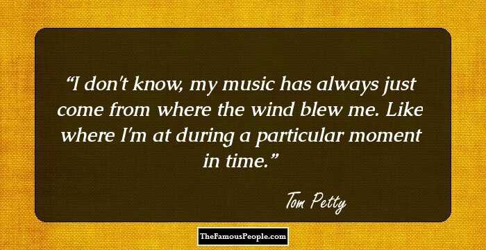 I don't know, my music has always just come from where the wind blew me. Like where I'm at during a particular moment in time.