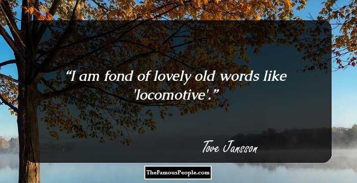 I am fond of lovely old words like 'locomotive'.