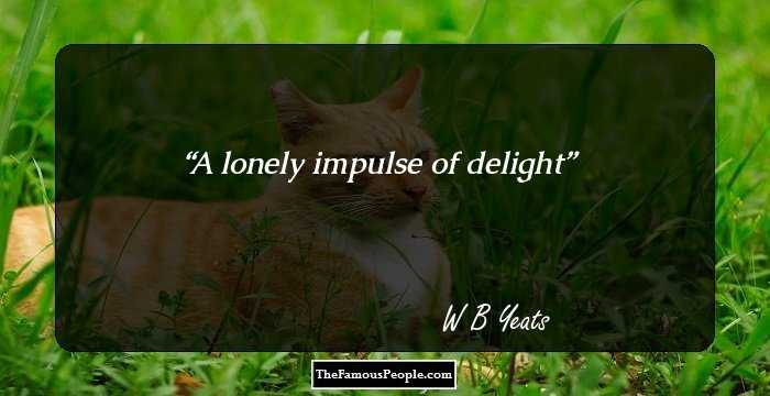 A lonely impulse of delight