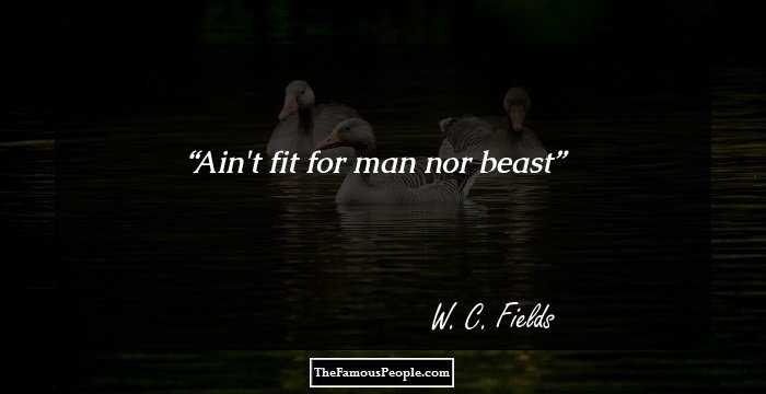 Ain't fit for man nor beast