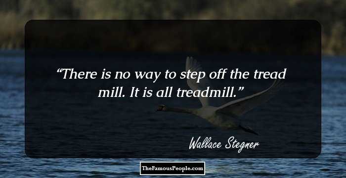 There is no way to step off the tread mill. It is all treadmill.