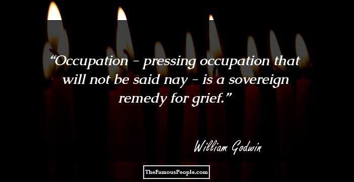 Occupation - pressing occupation that will not be said nay - is a sovereign remedy for grief.