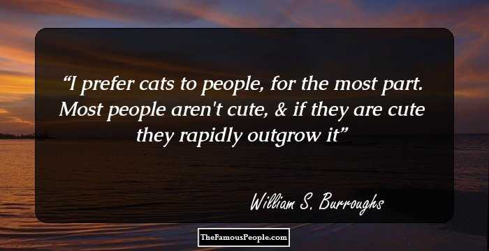 I prefer cats to people, for the most part. Most people aren't cute,
& if they are cute they rapidly outgrow it