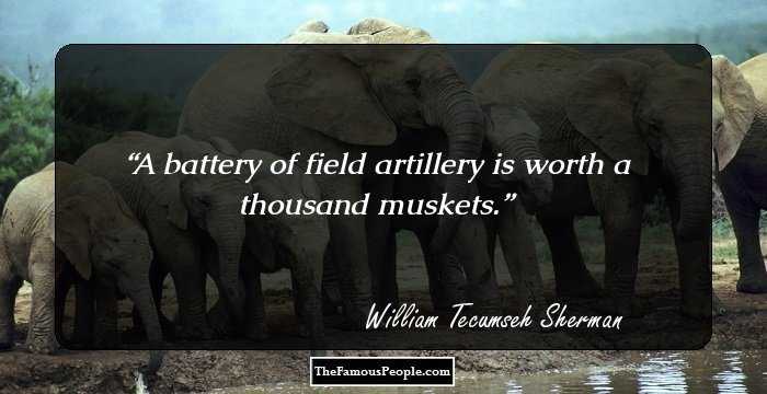 A battery of field artillery is worth a thousand muskets.