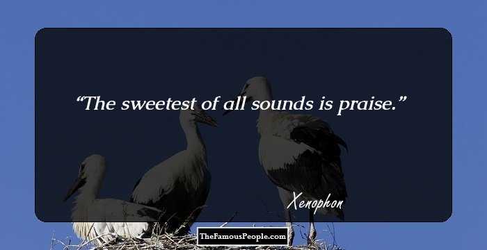The sweetest of all sounds is praise.