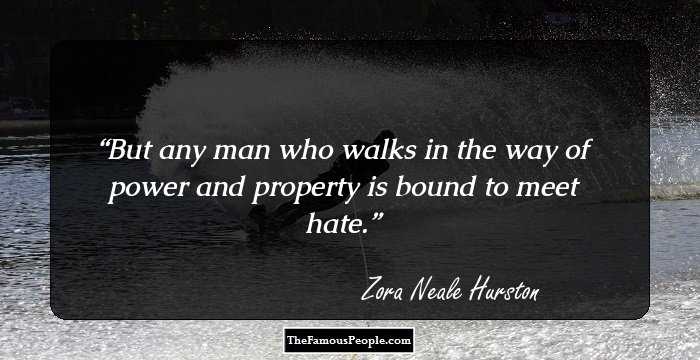 But any man who walks in the way of power and property is bound to meet hate.